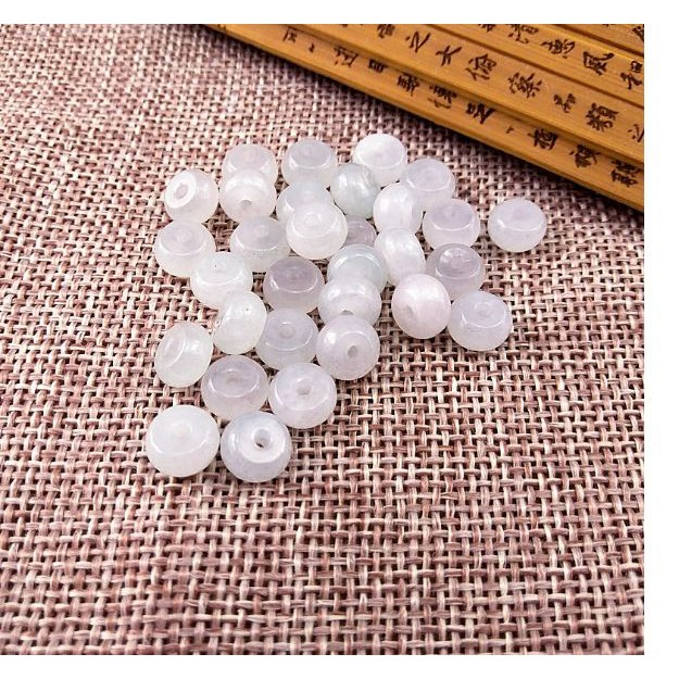 2-10 viên charm đệm xỏ đá 5x8mm, lỗ 1.5mm tự nhiên (p131-25) MH2636