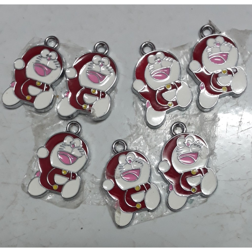set 2 mặt kim loại hình chú mèo doremon 16x25mm