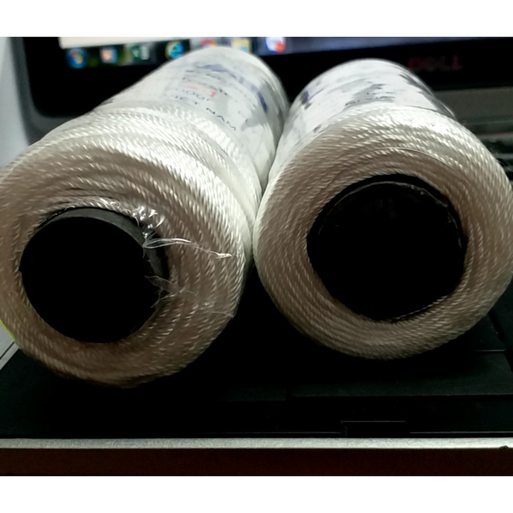 cuộn 100-200gam chỉ dù, chỉ nylon xỏ hạt, dây nhợ thả diều size 0.8-1.4mm