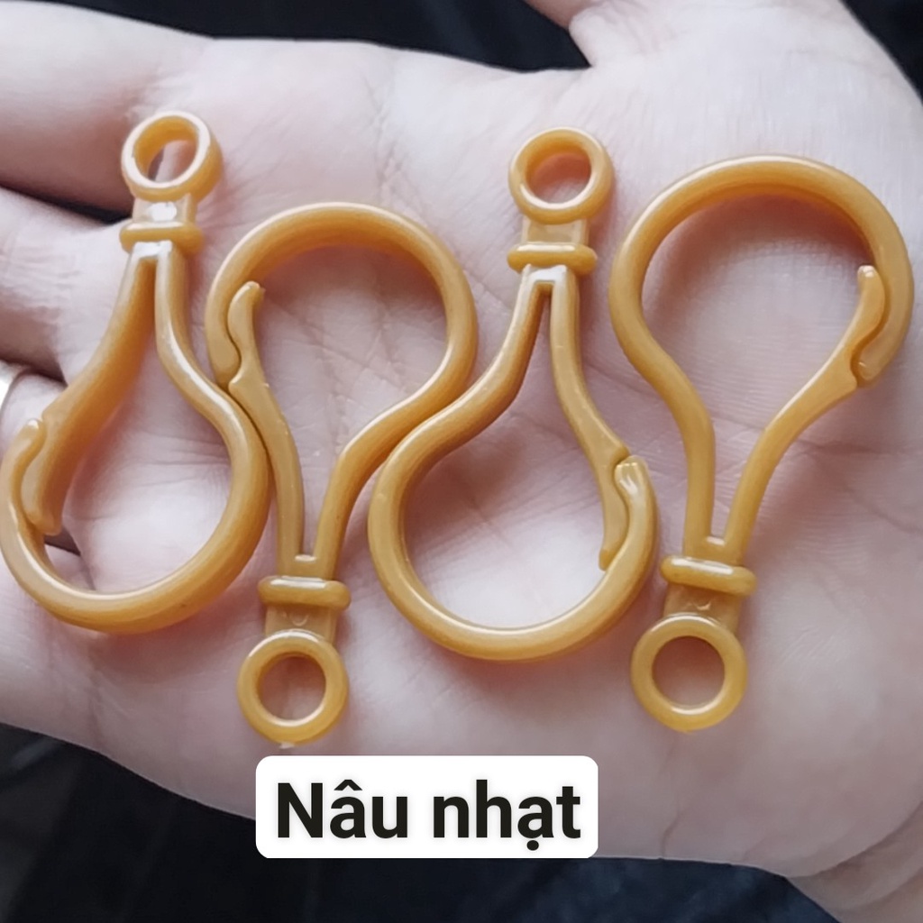 1-5 móc càng cua nhựa loại lớn 25x50mm nhiều màu