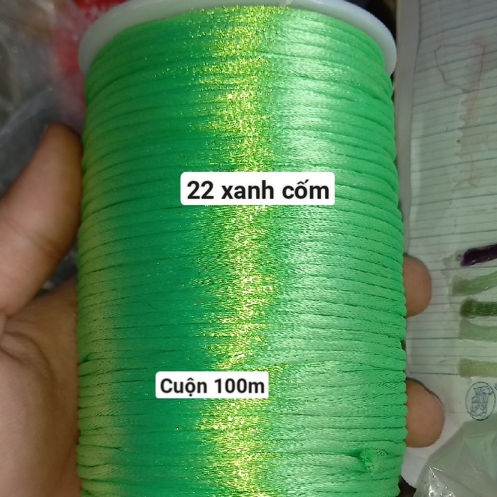 Cuộn 30-100m dây tim 2.5m Đài Loan hàng nhập khẩu loại đẹp nhiều màu để chọn, dây đan vòng tay, dây thắt vòng,vòng cổ