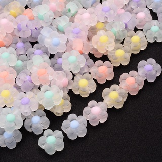 5-20 hạt nhựa ngôi sao, hoa 5 cánh, hạt nhân mờ, hạt nhân bóng 12mm có lổ xỏ làm vòng, trang trí handmade tùy thích