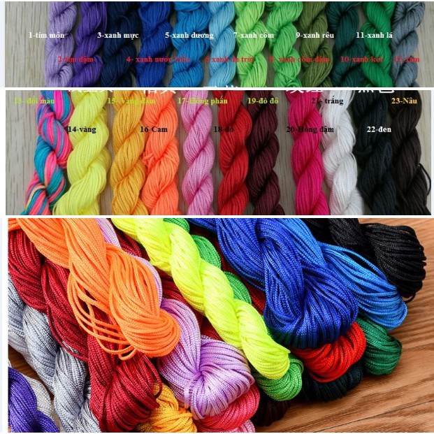 combo nguyên liệu móc, dây,hạt làm handmade