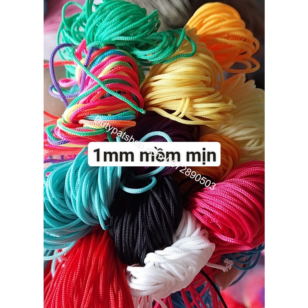 20met Dây dù 1mm sợi tròn mềm mịn (hàng nhập)- có 12 màu