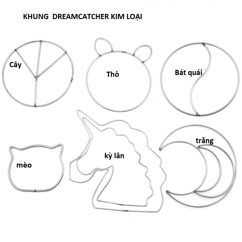 Vòng dream catcher, dreamcatcher kỳ lân,con thỏ, con mèo...