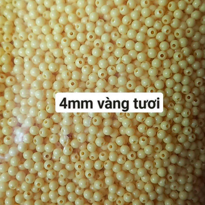 25gam hạt nhựa tròn bóng nhiều màu size 4mm
