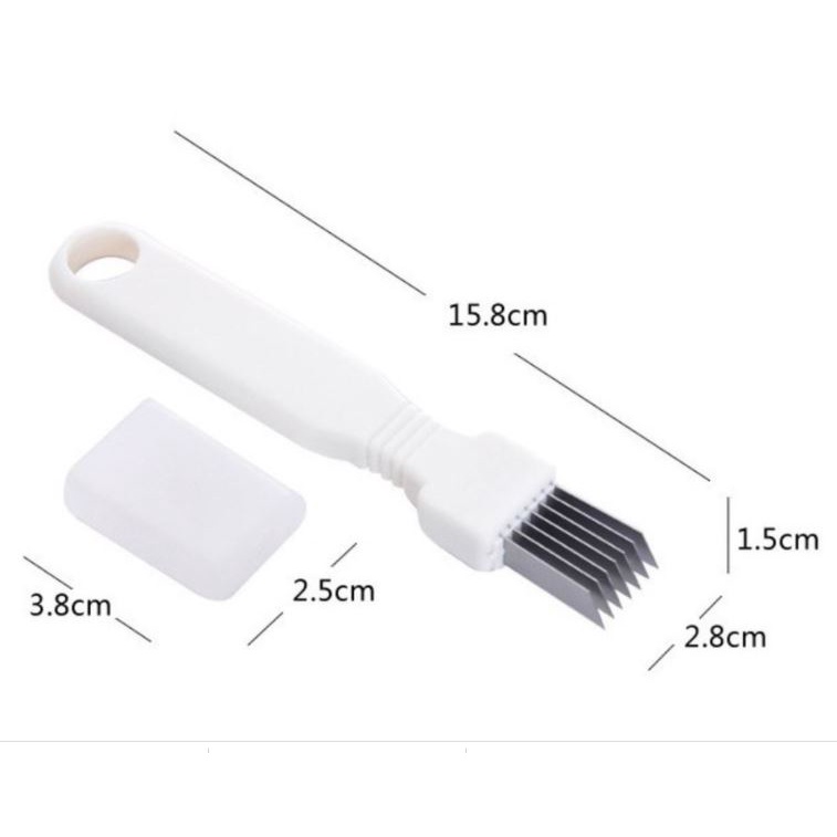 Dao cắt tỉa sợi hành đa năng,Dao chẻ tiện dụng 7 lưỡi cắt chẻ hành hoa, măng, rau muống, dụng cụ thông minh p191-37