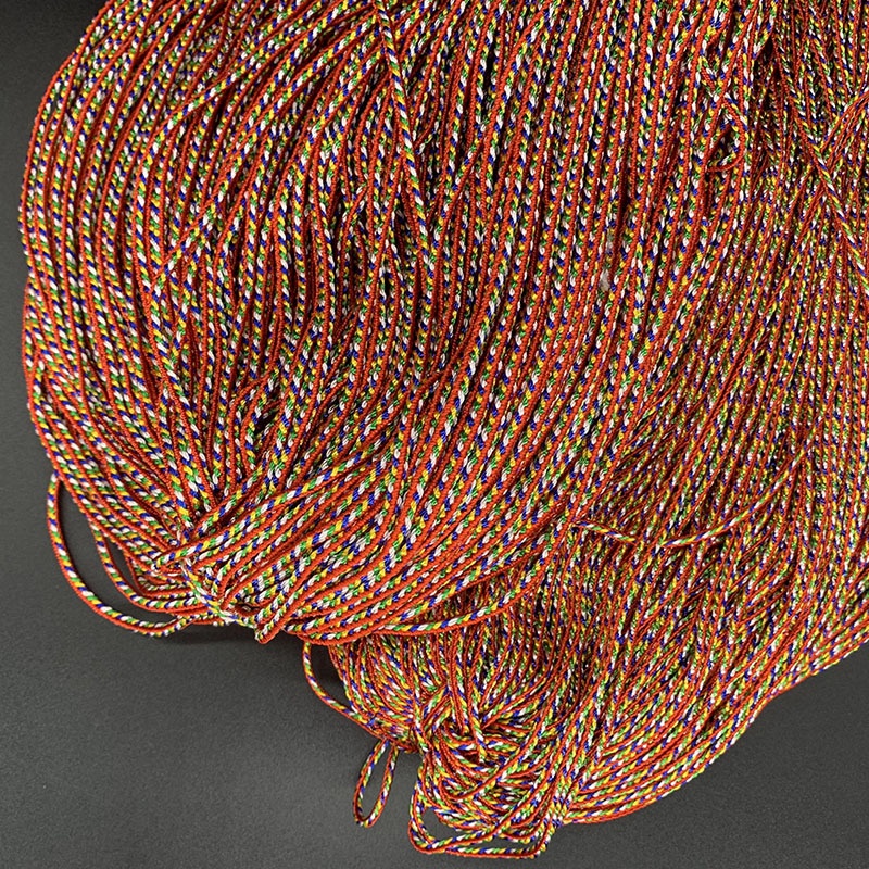 (bán ký) 100gam-500gam dây ngũ sắc size 2,5mm- 3.2mm mã 582/582d , dây đan vòng tay, vòng cổ may mắn