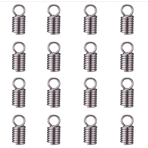gói 50 chốt kẹp lò xo nối đầu dây làm vòng cổ, vòng tay size 2.5mm -3mm- 3.5mm-4mm-4.5mm-6mm
