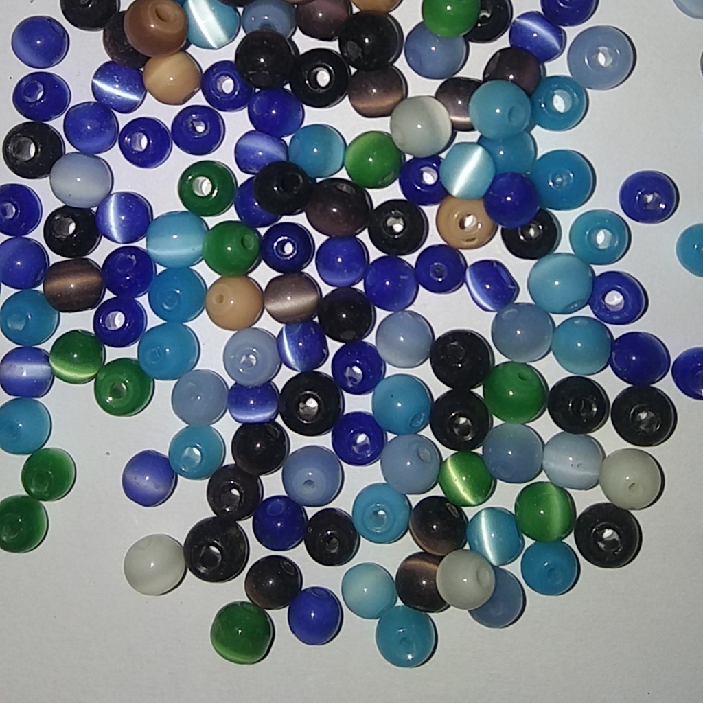 gói 10gam đá mắt mèo hỗn hợp màu size 5-6mm