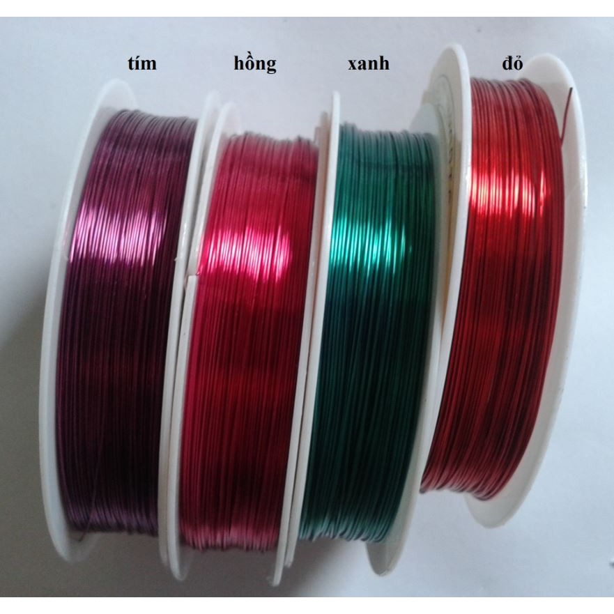 cuộn Dây đồng size 1mm nhiều màu làm handmade, trang sức(khoảng 1 mét)