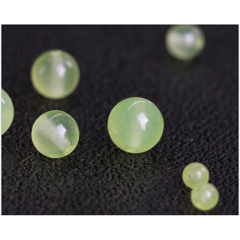 95 viên dây đá chacedony màu xanh lá nhạt 4mm & các size 6/8/10mm