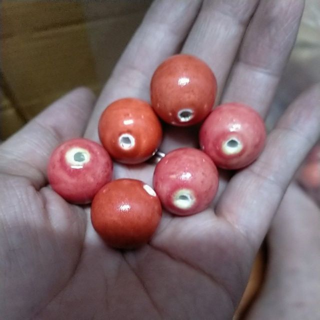 5 viên đá gốm sứ cam 18mm