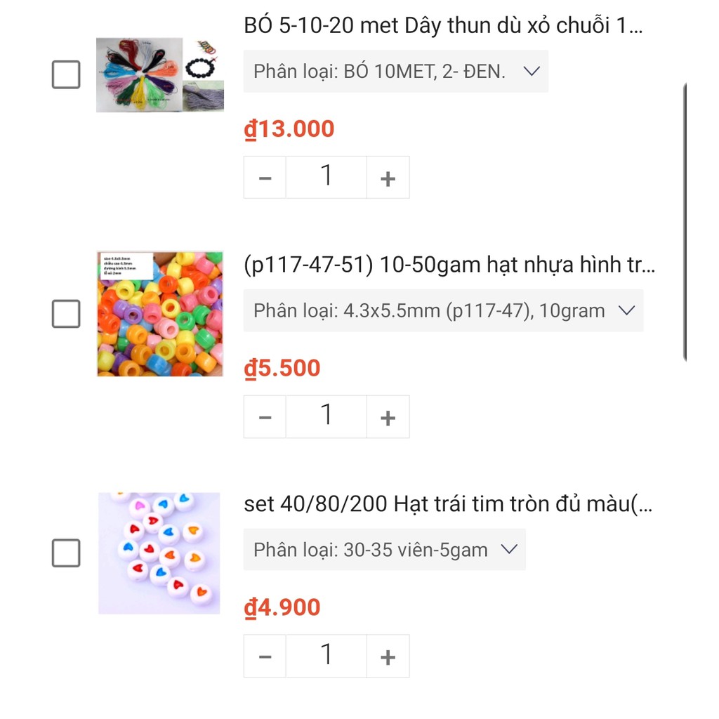 combo nguyên liệu làm vòng zalo Rooma