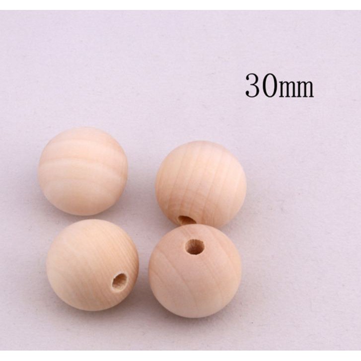 100gam Hạt gỗ kem tự nhiên đủ size 4mm-6mm-8m10mm-12mm-14mm-16mm-18mm-20mm-25mm-30mm-35mm-40mm