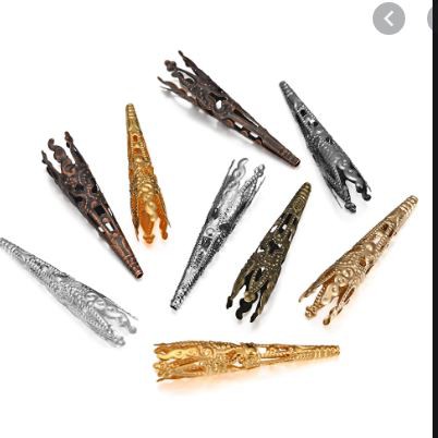 10 đế hoa, ốp hạt dạng chuông dài 8x42mm làm trang sức