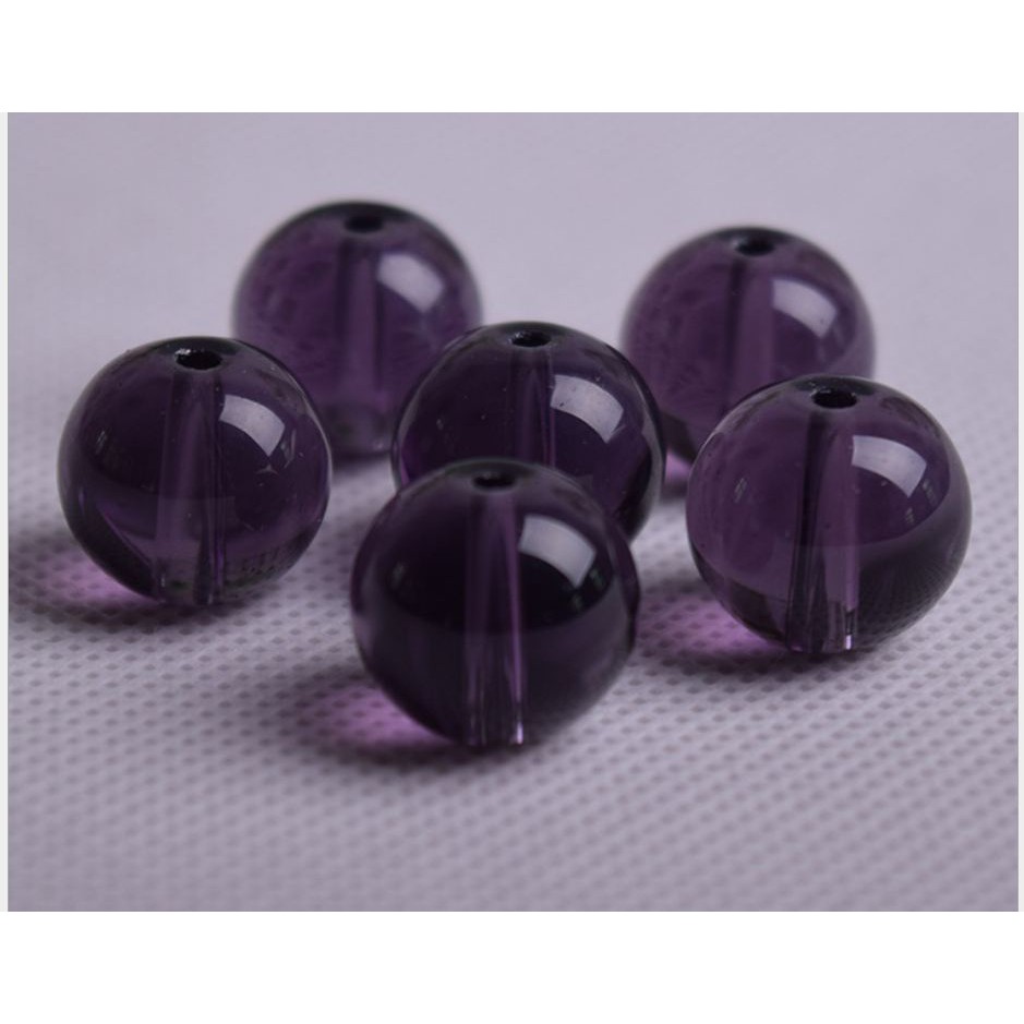 1kg hạt đá nhân tạo màu tím than làm vòng size 4-6-8-10mm (màu 6)
