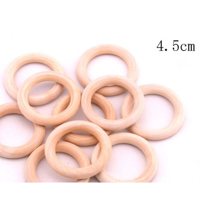 gói 10 Khoen vòng gỗ đủ size 5,5cm