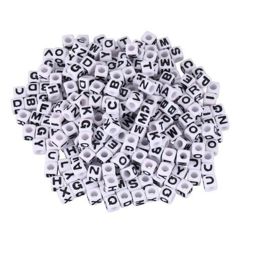 10 Hạt chữ cái vuông 7mm từ A-Z