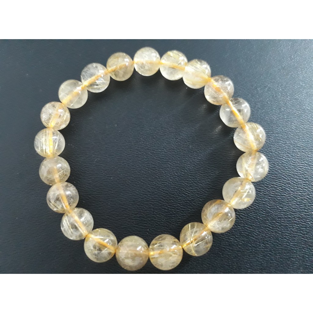 1 viên T H A C H - A N H tóc vàng làm vòng tay size 8-10-12-14mm