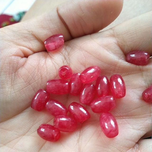 10viên lu thống đá 6x9mm thiên nhiên