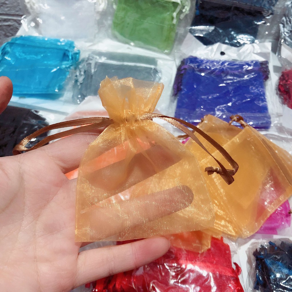 10 túi rút mini vải voan 7x9cm đa năng