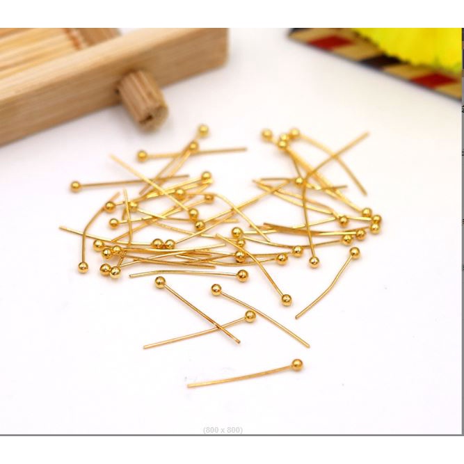 kim xỏ cườm đuôi bi 0.5x30mm