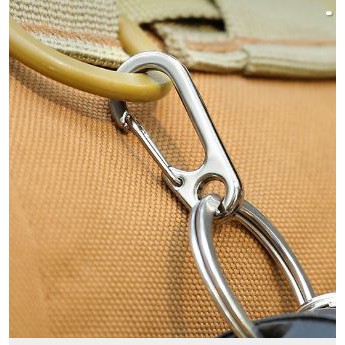 khóa chữ D dài 32mm (p168-8) chịu lực, móc treo chìa trên đai quần, móc làm lều cắm trại , dã ngoại