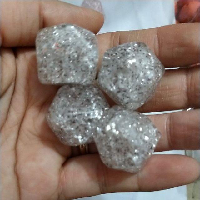 12gam hạt nhựa đa giác nức kim tuyến 20mm