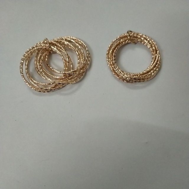 1Set 8 vòng tròn nhỏ khắc size 26mm