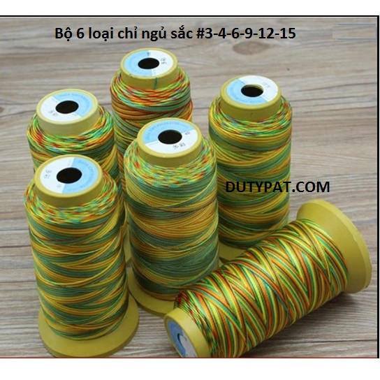 tép Chỉ nylon ngũ sắc đủ 6 size (10-30 met tùy size)