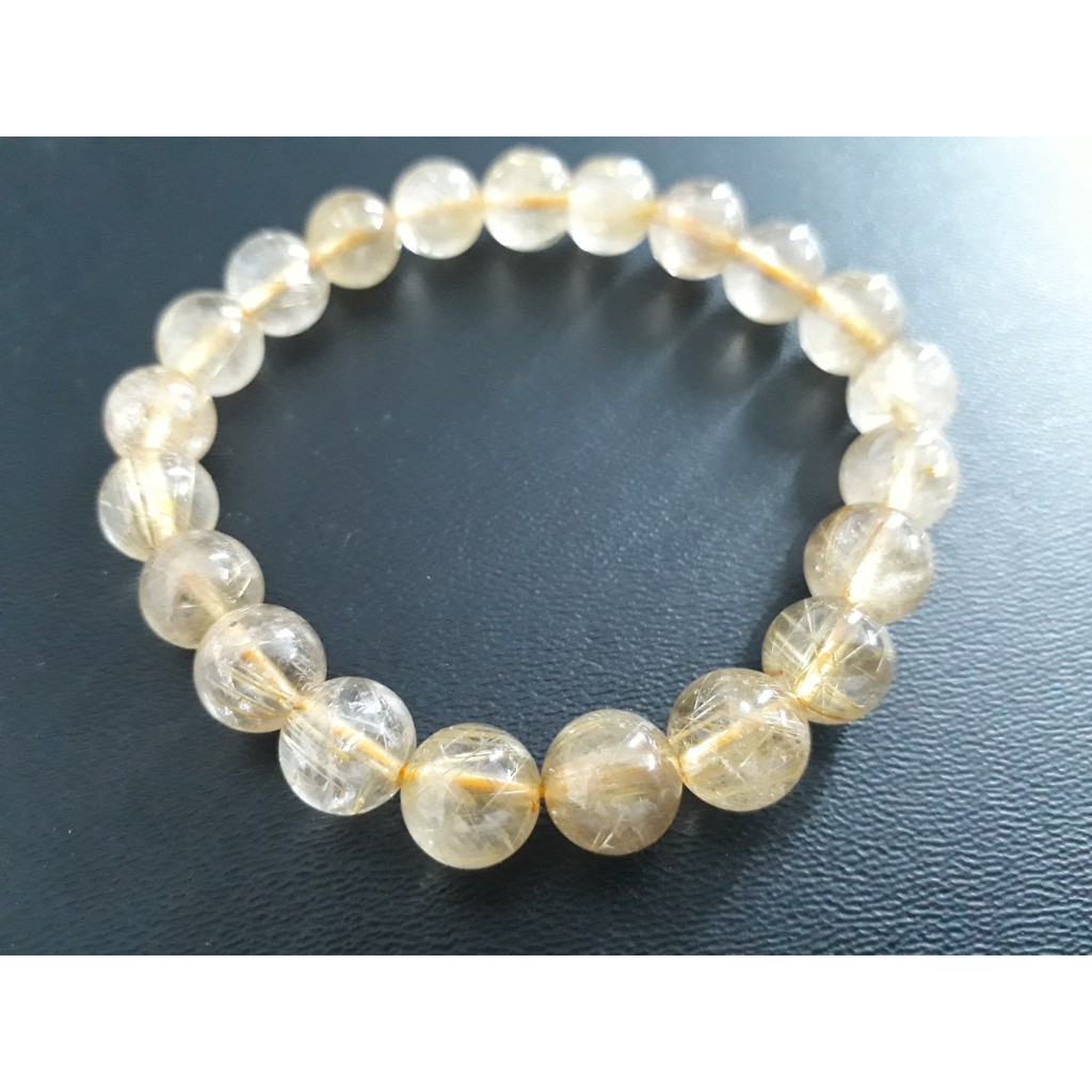 1 viên T H A C H - A N H tóc vàng làm vòng tay size 8-10-12-14mm