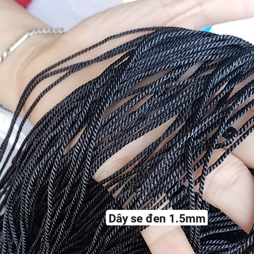 5-20met dây dù sợi se size 0.8mm - 1mm- 1.5mm bóng dùng đan vòng tay, thắt vòng tay, vòng cổ may mắn