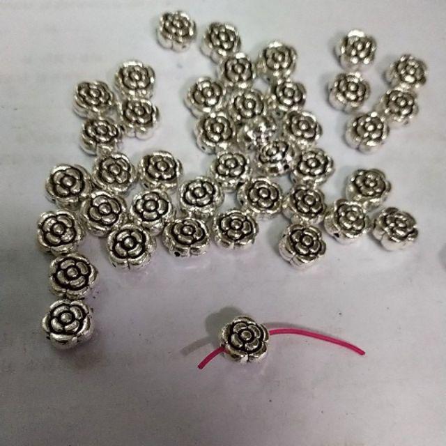 10-50gam Charm hoa hồng 10mm