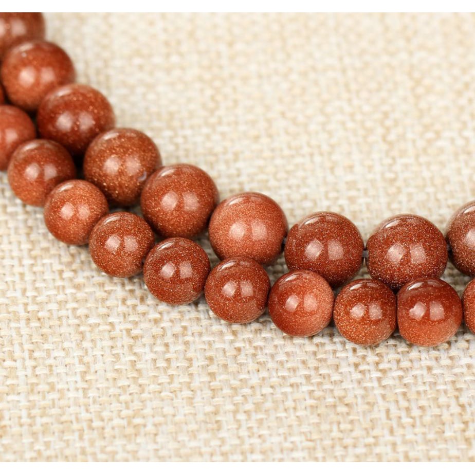 95 viên Đá cát sa thạch nâu size 4mm & size 6/8/10/12mm