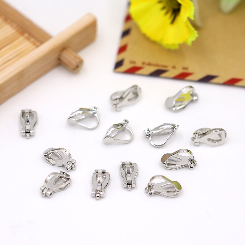 2-10 Móc kẹp vặn làm Khuyên tai (hoa tai, bông tai) không có lỗ xỏ