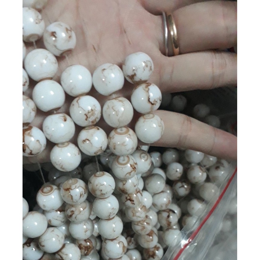 0.5kg đá nhân tạo làm vòng trắng nâu 8-10-12ly