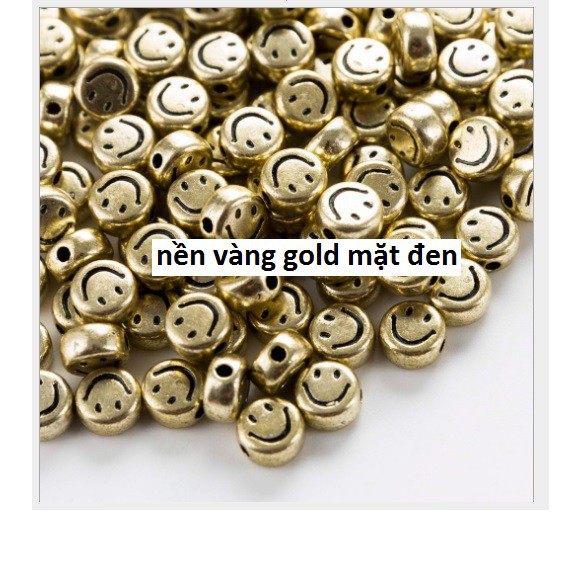 25 gam hạt mặt cười 7MM / 10mm làm vòng nhiều màu