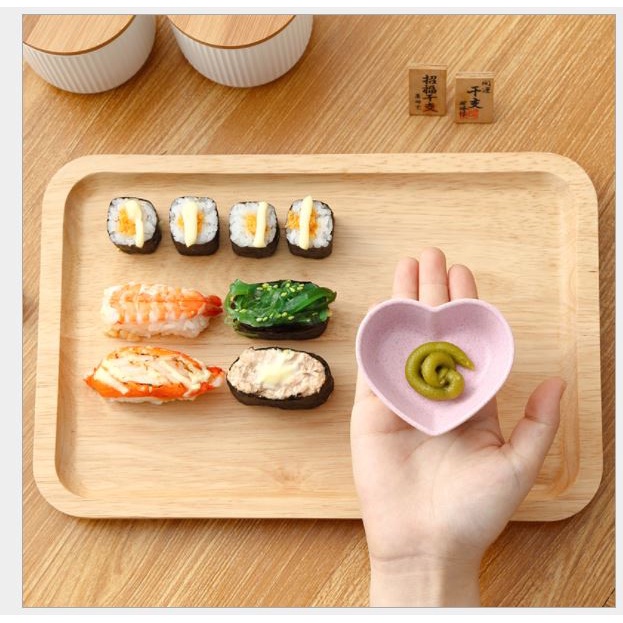 Đĩa (dĩa) nhựa đựng nước chấm các hình dễ thương sáng tạo p191-17