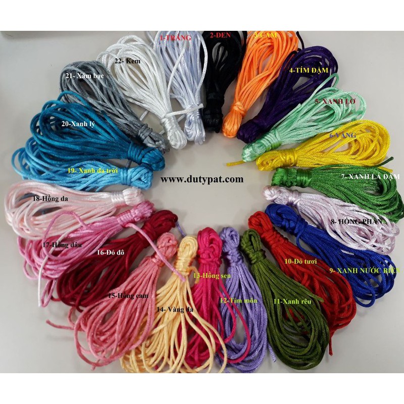 bó 5met dây tim Viet Nam size 2.5mm đủ màu