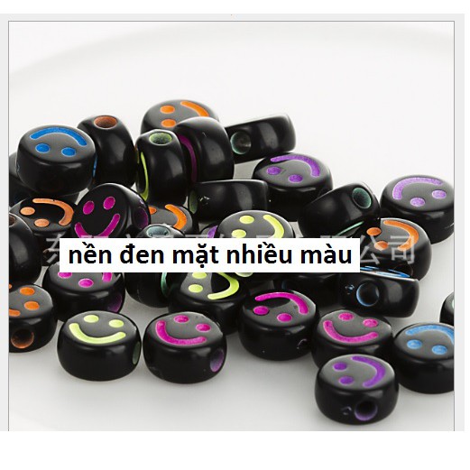 25 gam hạt mặt cười 7MM / 10mm làm vòng nhiều màu