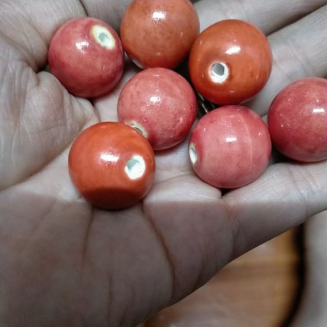 5 viên đá gốm sứ cam 18mm