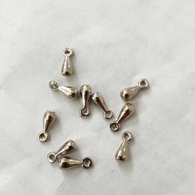 Gói 10 chuông đuôi treo trang trí, charm giọt nước xích tăng đưa làm vòng (p160-11)