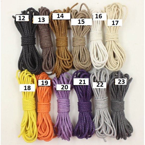 5met dây chỉ sáp se 3 sợi làm vòng size 1.5-2mm nhiều màu