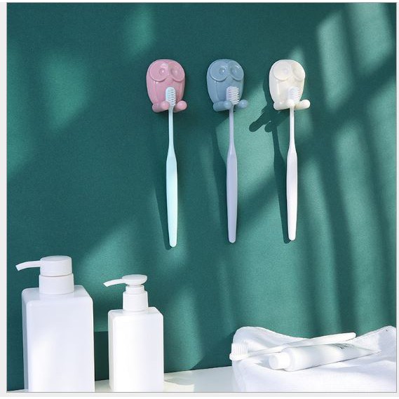 Móc Hít Tường Treo Bàn Chải, Treo Đồ Hình Thú Cute - Kẹp Bàn Chải Đánh Răng