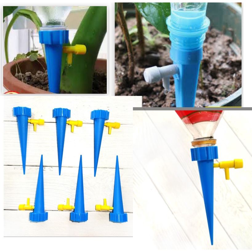 Đầu tưới nhỏ giọt tự động gắn chai nước, Dụng cụ điều chỉnh tưới nhỏ giọt lắp chai coca, pepsi, fanta... p191-170