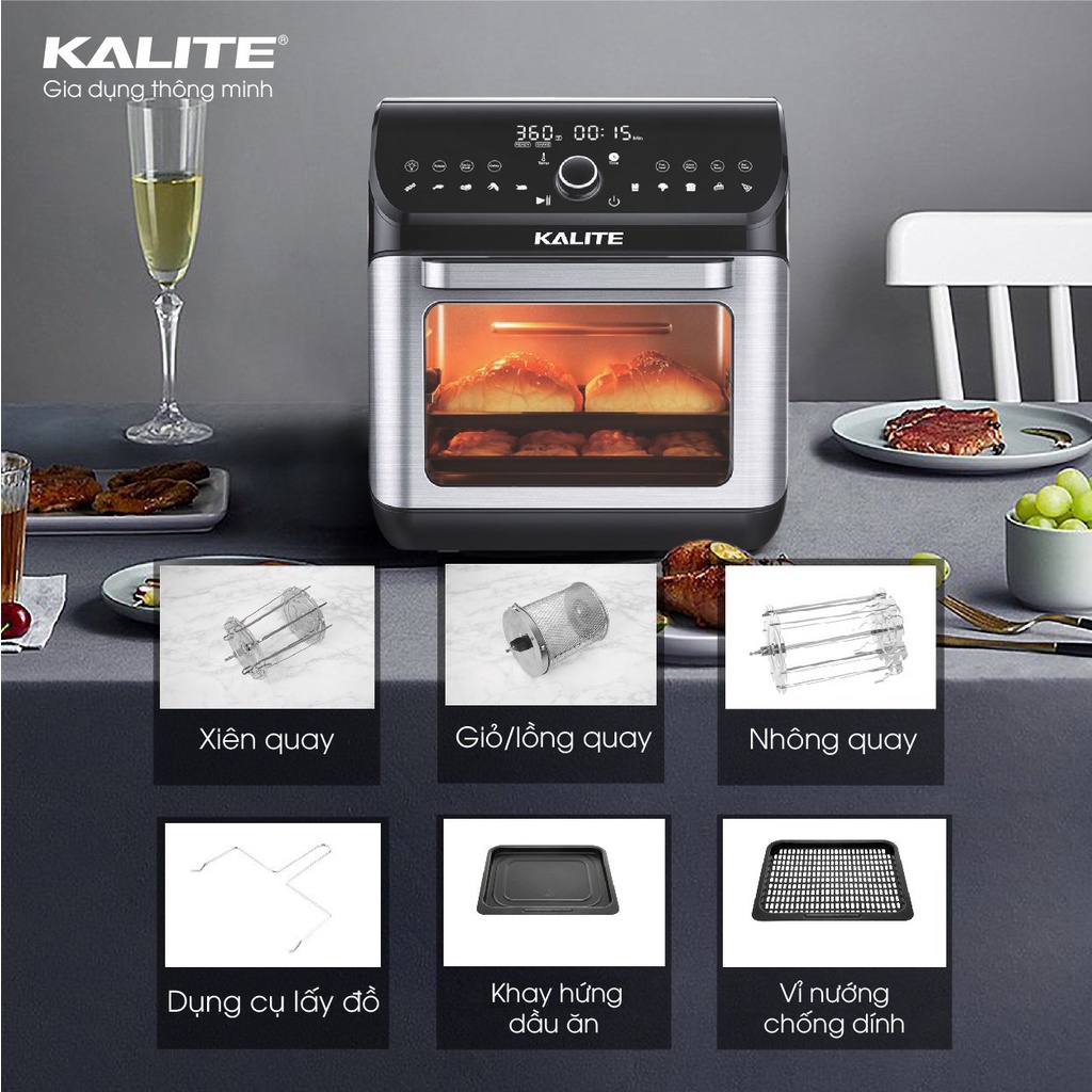 NỒI CHIÊN KHÔNG DẦU KALITE KL- 1200 dung tích 12lit