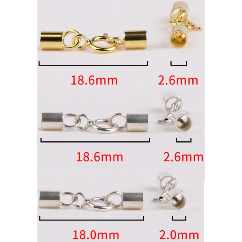 1 set chốt đầu dây +khóa bạc 925