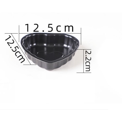 Khuôn Nướng Bánh chống dính Hình Ngôi Sao, trái tim Đường Kính 13 Cm Màu Đen, vàng