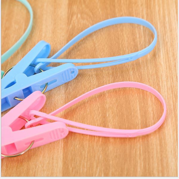 Bộ 12 Kẹp Nhựa Phơi Quần Áo Đa Năng có dây treo